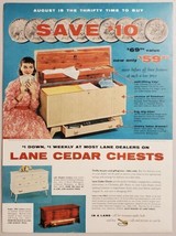 1956 Print Ad Lane Cedar Chests Happy Lady Saves Money Altavista,VA Hanover,Ont - $15.79