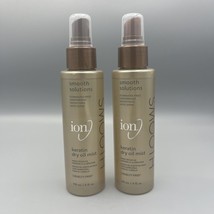 2 X Ion Smooth Solutions Keratin Dry Oil Mist Eliminates Frizz Adds Shine 4 Oz. - £27.51 GBP