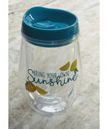 Teal Stemless Tumbler Plastic  W/Lid. Bring Your Own Sunshine 19oz - €11,71 EUR