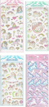 Promotion SET 4 3D Unicorn Fairy Kindergarten Sticker Size 19x10 cm/7.5x4 inch - £7.08 GBP