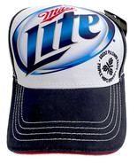 NEW Authentic Miller Lite Blue / White Adjustable Strapback Hat beer pil... - £11.06 GBP