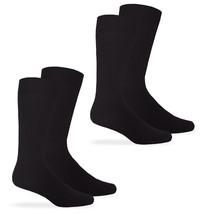 Jefferies Socks Mens Microfiber Nylon Rib Pattern Dress Uniform Crews 2 ... - $11.99
