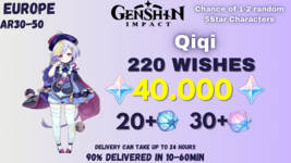 Genshin Impact | Qiqi, 40000 GEMS, 220+ WISHES | EUROPE-show original ti... - £29.70 GBP