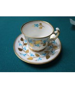 Royal Chelsea, England, cup and saucer turquoise and gold[a*5-b1] - £27.76 GBP