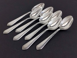 Wallace Cromwell CARLTON 7 Teaspoons 6&quot; Flatware Silverplate 1925 - $11.88