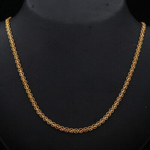 22k Hallmark Shiny Gold 24&quot; Link Chain Daughter In Law Vintage Style Jewelry - £2,455.03 GBP