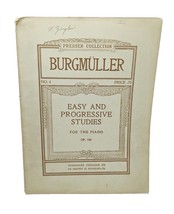 Burgmuller No. 4 Easy And Progressive Studies For The Piano Op. 100 Shee... - £7.39 GBP