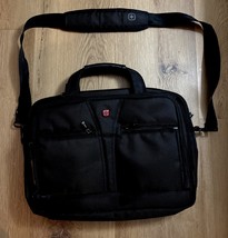 Swiss Gear WENGER Mainframe 16 inch Laptop Soft Briefcase - Black With P... - $28.62