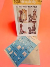 Simplicity 6006 Holly Hobbie Stuffed Doll &amp; Clothes Pattern UnCut Vtg 1973 - $19.79