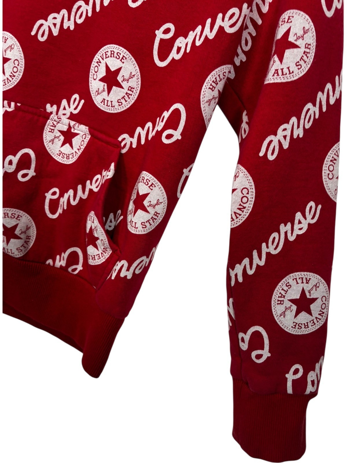 Converse Allover Print pullover hooded sweatshirt hoodie Childrens size S 8-10yr Item image 3