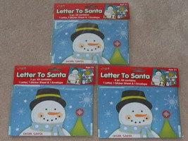 NEW Lot of 3 Letter To Santa 3-Piece Kit Letter Sticker Sheet Envelope C... - £10.03 GBP