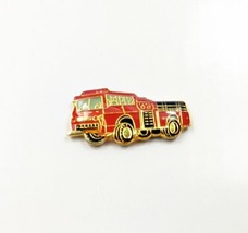 Red Fire Engine Truck Lapel Pin Hat Tie Tac - £3.52 GBP