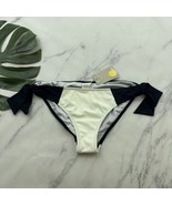 Boden Womens Legacy Bikini Swim Bottoms Size 12 New White Navy Blue Ties - $35.19 CAD