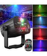 DJ Disco Stage Party Lights, Sound Activated Laser Light RGB Flash Strobe Projec - $27.92