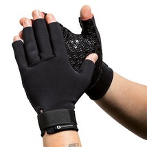 Hammacher Arthritic Hand Pain Relieving Gloves SMALL BLACK - $26.59