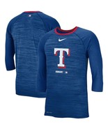 Texas Rangers Mens Nike Velocity 3/4 Sleeve Dri-Fit T-Shirt - XXL - NWT - £22.29 GBP
