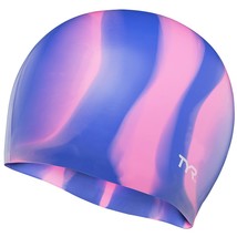 TYR Multi Silicone Cap, Purple/Pink - £24.99 GBP