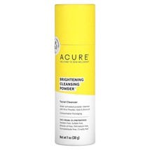 Acure Brightening Cleansing Powder - Concentrated Cleanser, Moisture Retention &amp; - £21.52 GBP