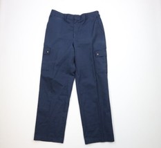 Vintage 90s Streetwear Mens 36x32 Distressed Wide Leg Work Mechanic Cargo Pants - £46.42 GBP