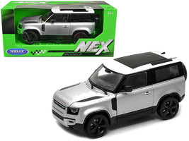 2020 Land Rover Defender Silver Metallic with White Top &quot;NEX Models&quot; 1/26 Die... - £32.22 GBP