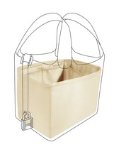 AZ Purse Organizer Satin thick Fits H-PC pic-otin 18/22 Bags,Silk , Handbag Tote - £100.94 GBP