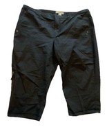 Marrakech Black Twill Cropped Pants Size 20W - €24,36 EUR