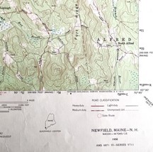 Map Newfield Maine NH 1958 Topographic Geo Survey 1:62500 22 x 18&quot; TOPO3 - $44.99