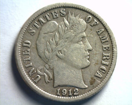 1912-S Barber Dime Extra Fine Xf Extremely Fine Ef Nice Original Coin Bobs Coins - £46.15 GBP