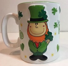 Irish Funky Friends Mug Ireland Embossed 3D Smiling Leprechaun Ceramic Tea Cup - £14.83 GBP