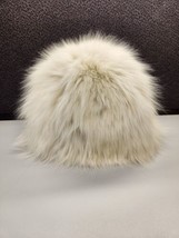Size 5 Russian Natural Fur Hat Beret Vintage White Fur - £173.07 GBP