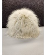 Size 5 Russian Natural Fur Hat Beret Vintage White Fur - £171.27 GBP
