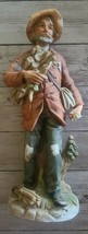 Homco Man Carrying Wood ~ 10&quot; Tall Bisque Porcelain Figurine ~ No. 8884 ~ Japan - £23.84 GBP