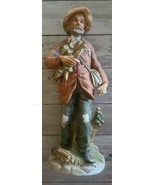 Homco Man Carrying Wood ~ 10&quot; Tall Bisque Porcelain Figurine ~ No. 8884 ... - £23.82 GBP