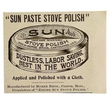 Rising Sun Paste Stove Polish 1894 Advertisement Victorian Morse Bros 2 ... - £7.96 GBP