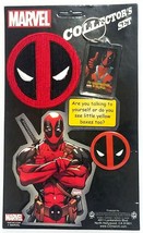 Marvel DEADPOOL Patch Key Ring Sticker Button Collectors 4Pc. Gift Set -... - $9.89