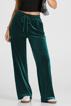 Evergreen Solid Drawstring Waist Wide Leg Pants - $17.56