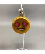 2016 Glass Emoticon Smiley Face With Heart Ornament - $13.88 CAD