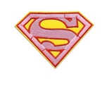 SUPERGIRL IRON ON PATCH 3.5&quot; Superhero Superman Pink Yellow Embroidered ... - $4.95
