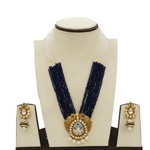 22k gold kundan stone jadau indian wedding traditional necklace jewelry, handmad - £4,673.08 GBP