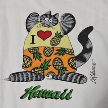 B Kliban Cats T Shirt Mens XL Love Pineapple Muscle Cat White Hawaii USA... - $79.66