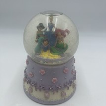 Musical Snow Globe Disney Princesses Snow White Ariel Jazmin Cinderella ￼ - £31.10 GBP
