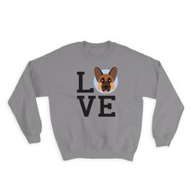 Love German Shepherd Cute : Gift Sweatshirt Dog Cartoon Funny Owner Heart Pet Mo - £22.76 GBP