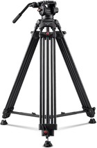 Raubay 70.8&quot; Professional Heavy Duty Video Camera Tripod With Fluid Head... - $181.99
