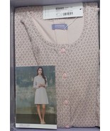 Camisa Noche Serafino Mujer Manga Larga Algodón Cálido Interlock Linclal... - $38.90