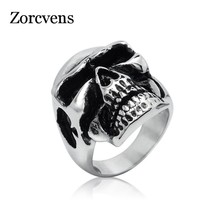 ZORCVENS Gothic Fashion Men&#39;s  Stainless Steel Cool  Ring - £7.20 GBP