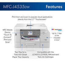 Brother MFC J4535DW Color Printer All in One WiFi  INKvestment - £204.15 GBP