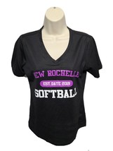 New Rochelle Softball est 2019 Womens Small Black TShirt - £11.74 GBP