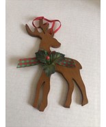 1987 Kurt Adler Wood Reindeer Christmas Tree Ornament - $184.71 MXN