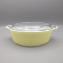 Vtg Pyrex 471 Casserole Dish Yellow Gold Bowl &amp; Lid 1 Pint EUC - $300.88 MXN