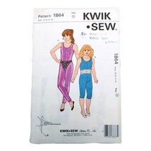 Kwik Sew Pattern 1864 Girls Gymnastic Leotard Long Leg Sz 8 10 12 14 Uncut - £14.98 GBP